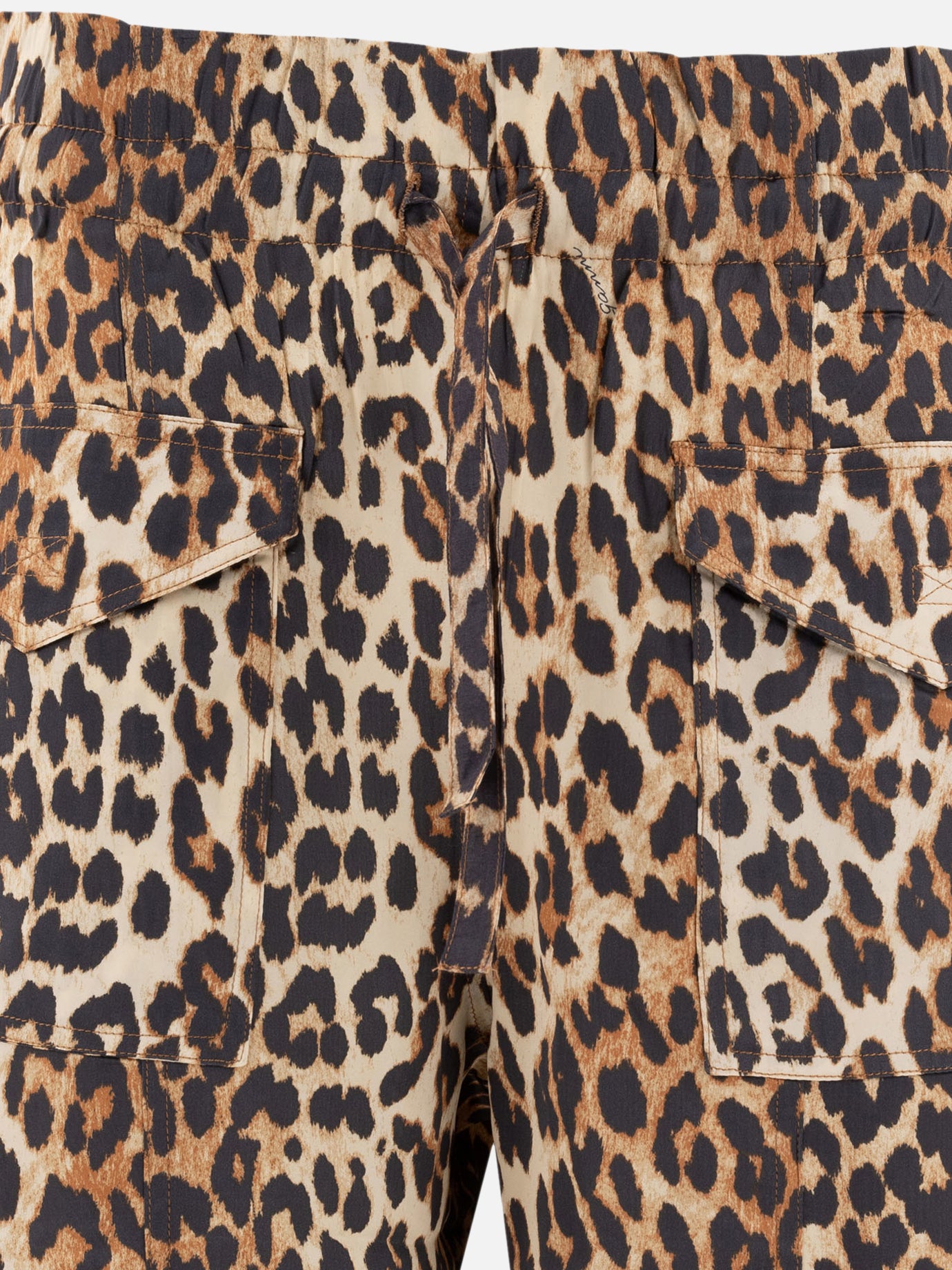 Cargo & parachute trousers Animal print  Brown - Ganni Women | PDP | VIETTI Online Store | thumbnail_3