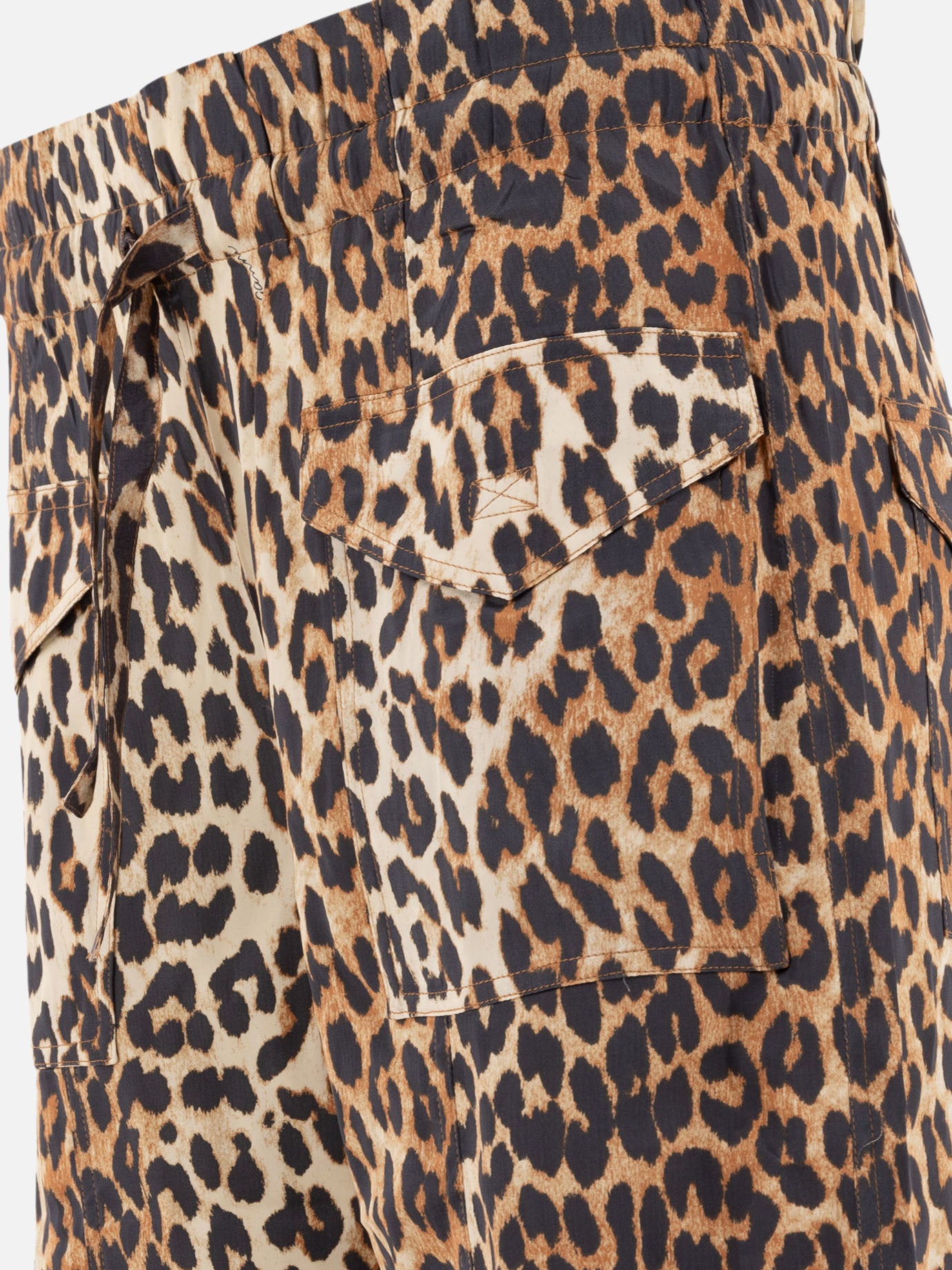 Cargo & parachute trousers Animal print  Brown - Ganni Women | PDP | VIETTI Online Store | thumbnail_4