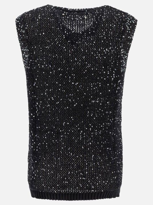Golden Goose Knit top with sequins 16021184_XS Black 2