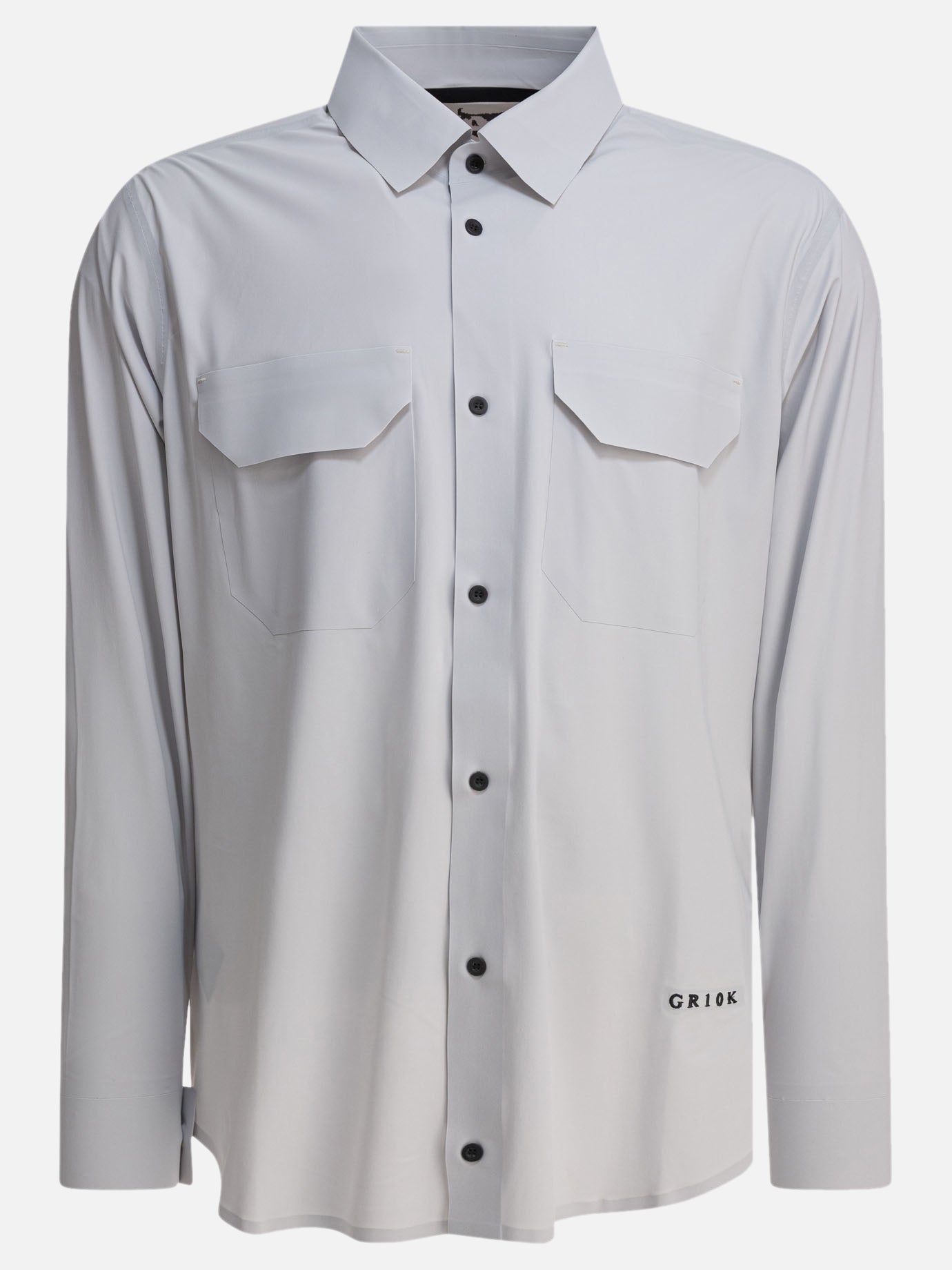 Camicie casual Solid colour  Grigio - Gr10K Uomo | PDP | VIETTI Online Store | Zoom-Modal
