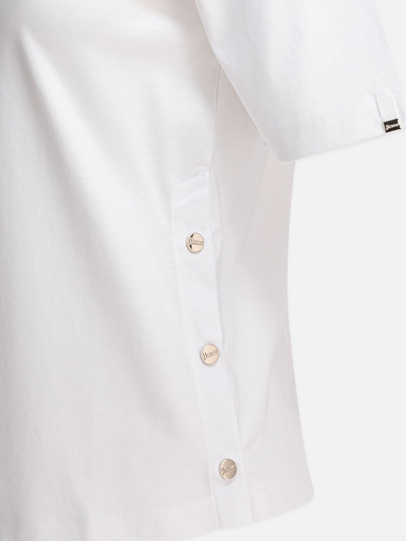 Round neck t-shirts Solid colour  White - Herno Women | PDP | VIETTI Online Store | Zoom-Modal_4
