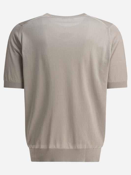 Crewneck t-shirts Solid colour  Grey - John Smedley Men | PLP | VIETTI Online Store | 2
