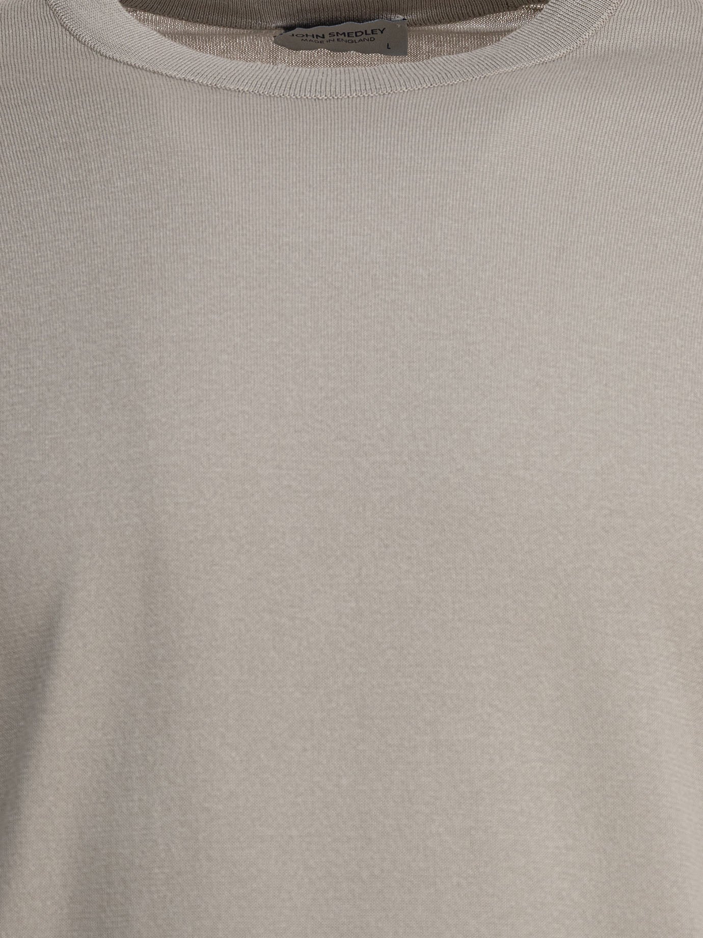 Crewneck t-shirts Solid colour  Grey - John Smedley Men | PDP | VIETTI Online Store | thumbnail_3