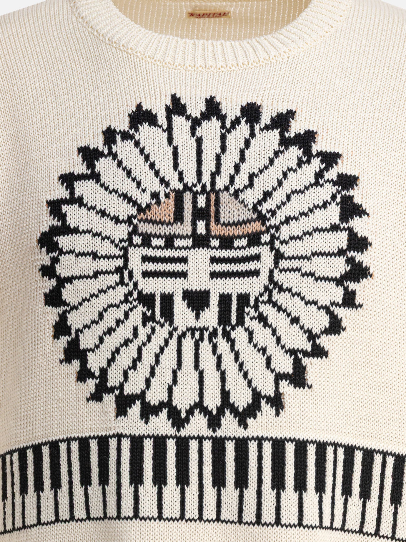 Maglioni girocollo Print  Beige - KAPITAL Uomo | PDP | VIETTI Online Store | thumbnail_3