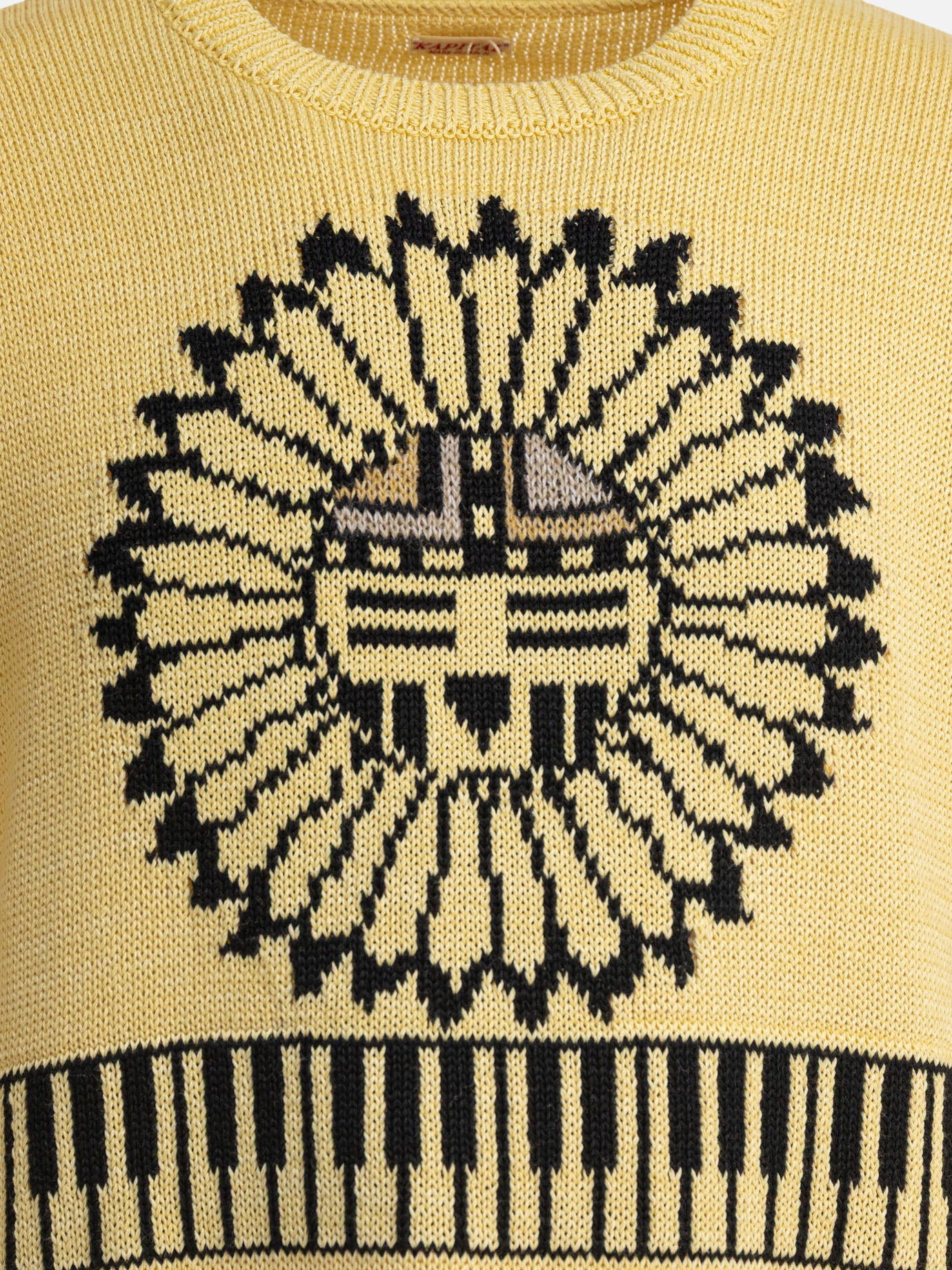 KAPITAL &quot;Piano &amp; Sun Face&quot; Sweater 18423528_3 Yellow thumbnail_3