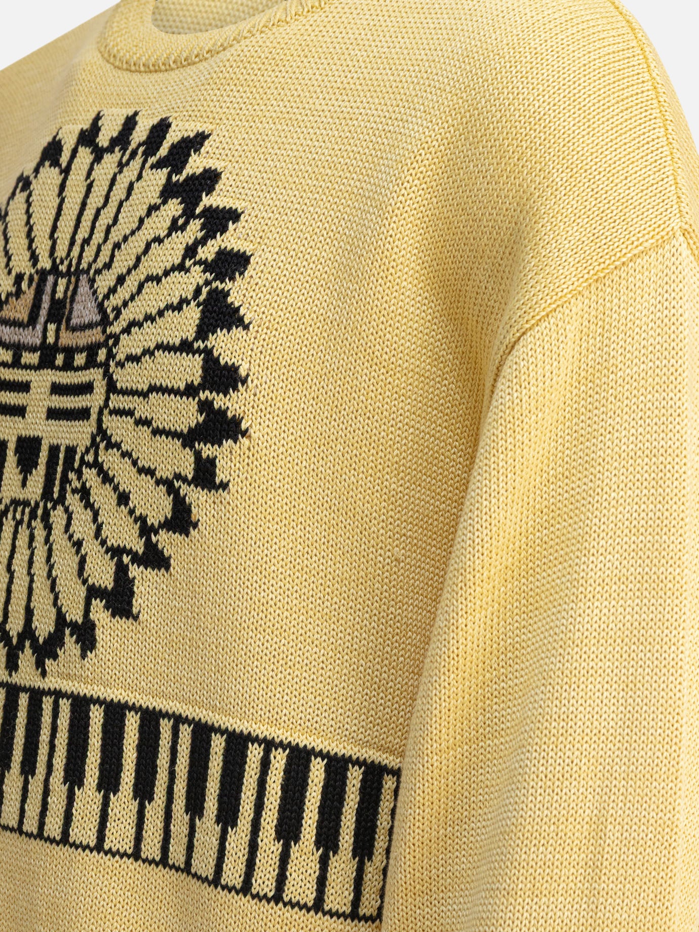 KAPITAL &quot;Piano &amp; Sun Face&quot; Sweater 18423528_3 Yellow thumbnail_4