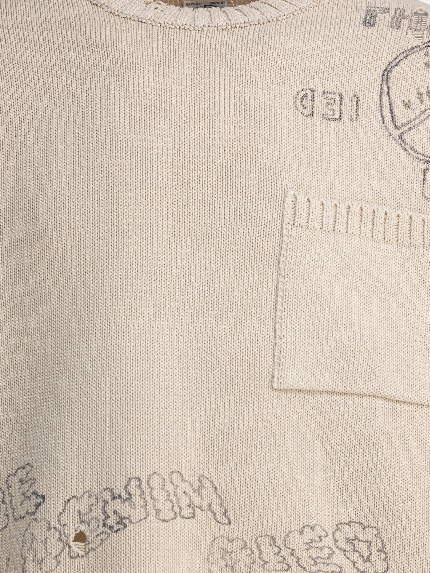 Maglioni girocollo Print  Beige - KAPITAL Uomo | PDP | VIETTI Online Store | Zoom-Modal_3
