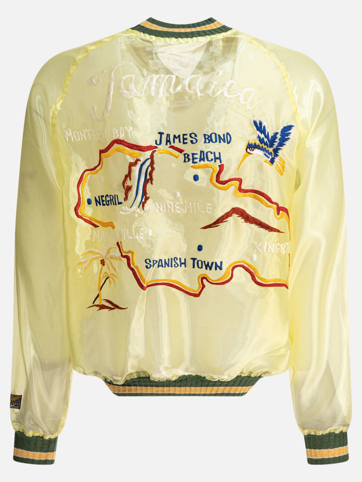 KAPITAL Bomber jacket "Sheer Pearl Mosquito Guard" Yellow