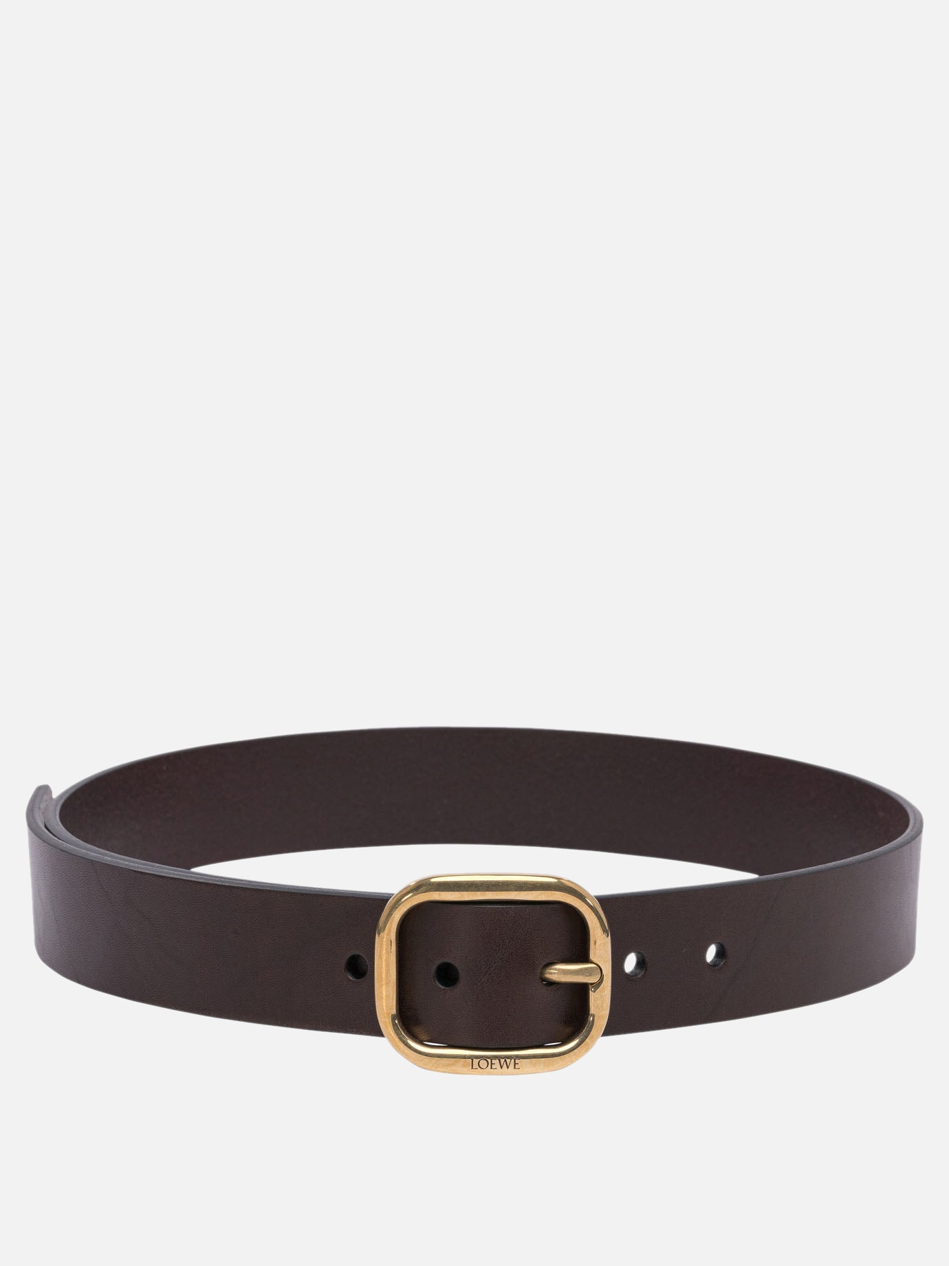 Loewe Cintura con logo lettering 12639919_80 Brown thumbnail_1
