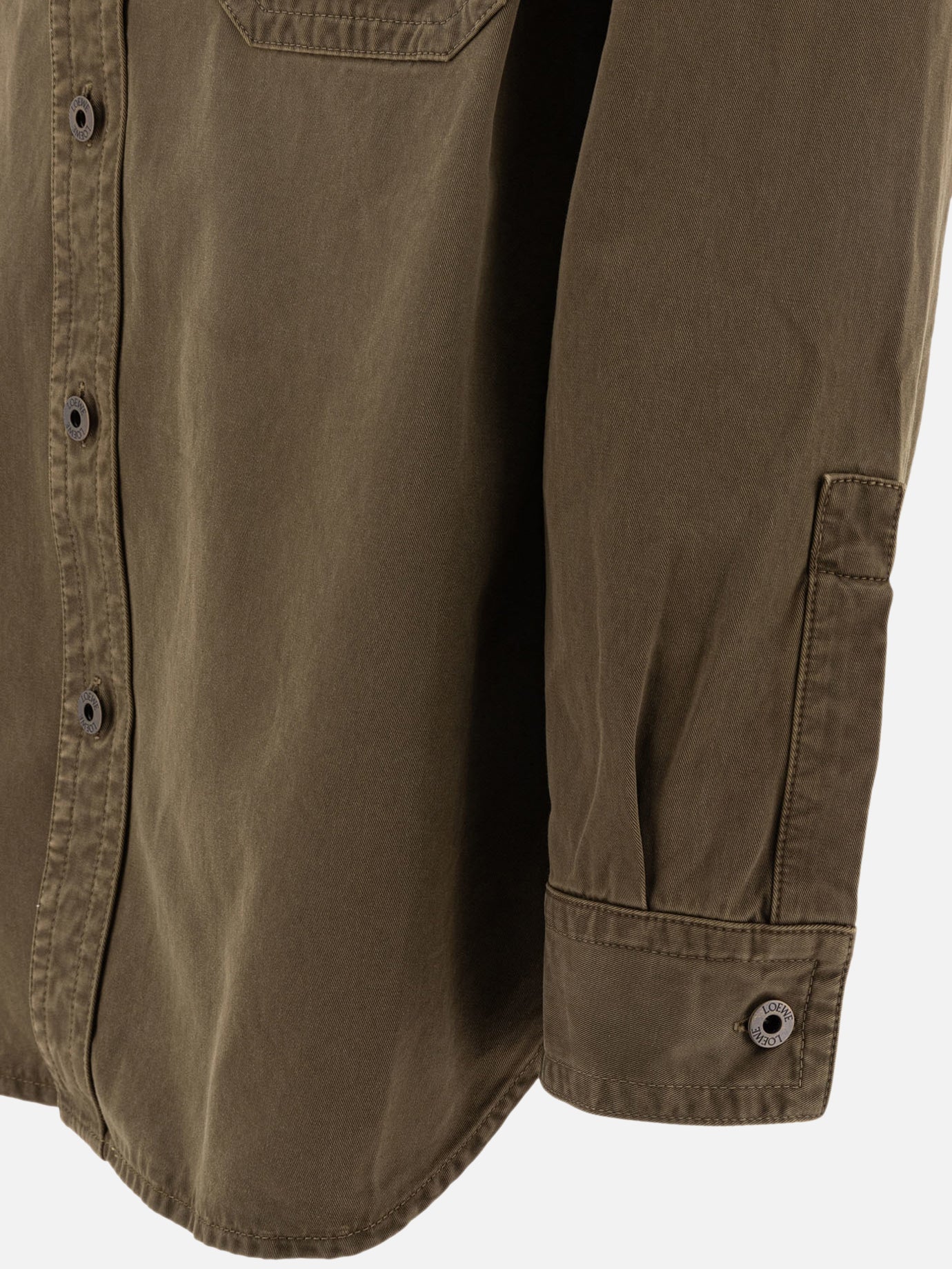 Loewe Giacca overshirt in cotone 13887956_39 Green thumbnail_4