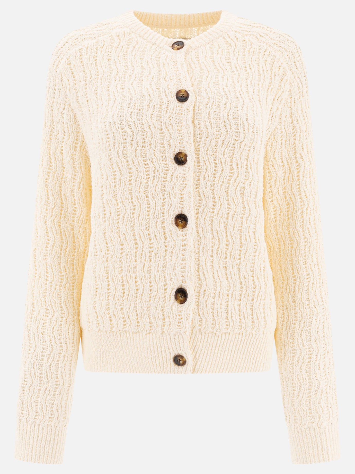 Cardigans Textured knit  White - Loulou Studio Women | PDP | VIETTI Online Store | thumbnail