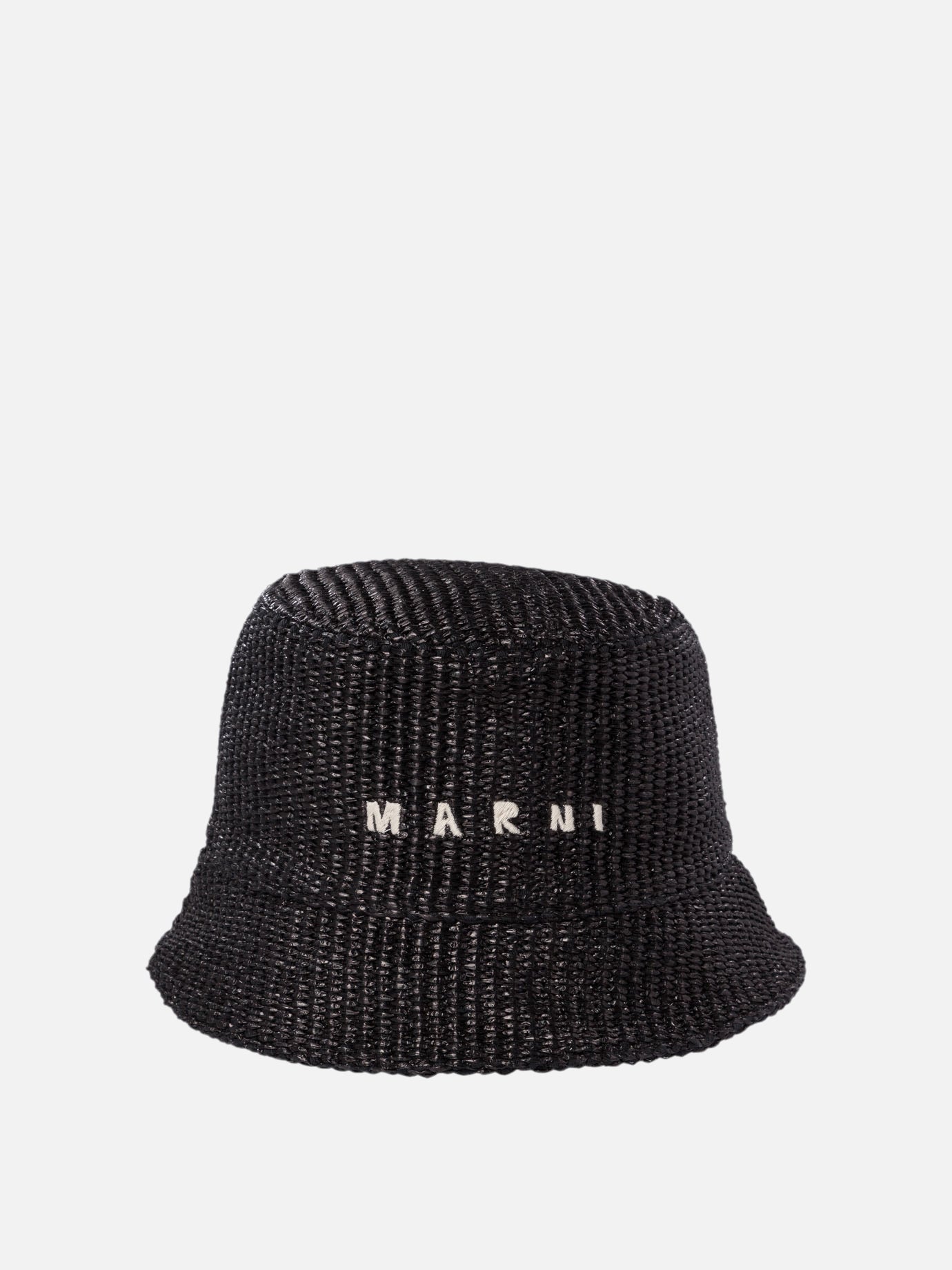 Marni Cappello bucket in tessuto effetto rafia 19610999_M Black thumbnail_1