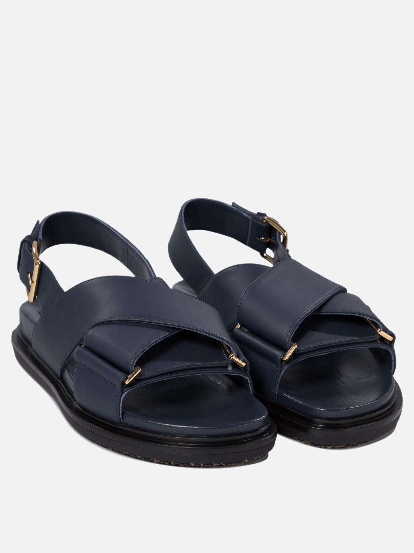 Sandali bassi 100% leather - 100% rubber  Blu - Marni Donna | PDP | VIETTI Online Store | thumbnail_2