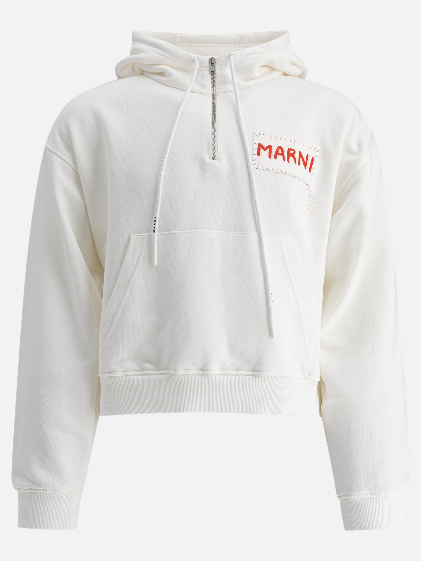 Felpe con mezza zip Logo  Bianco - Marni Uomo | PDP | VIETTI Online Store | Zoom-Modal
