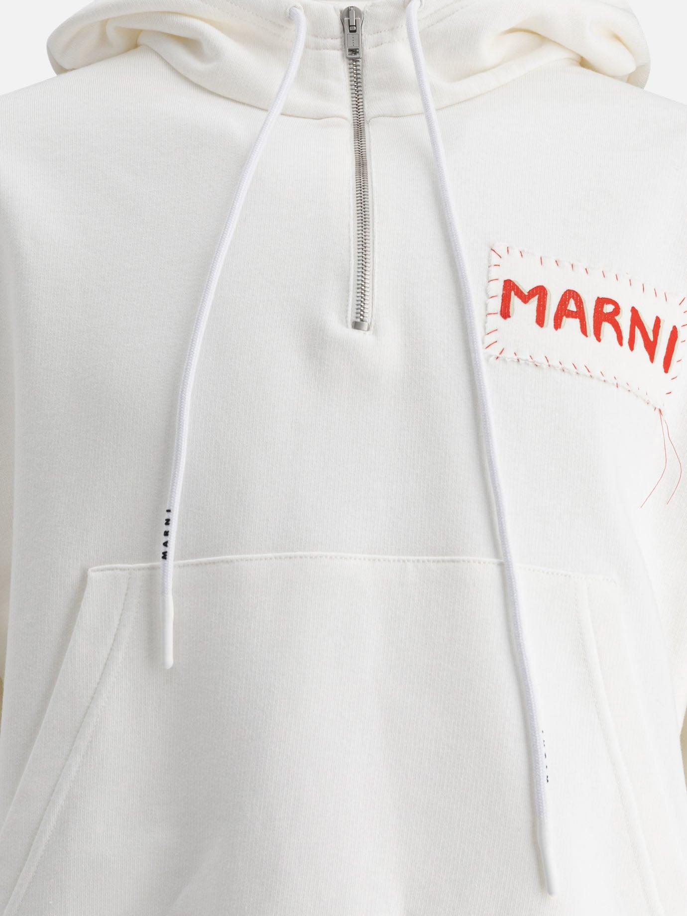 Felpe con mezza zip Logo  Bianco - Marni Uomo | PDP | VIETTI Online Store | thumbnail_3