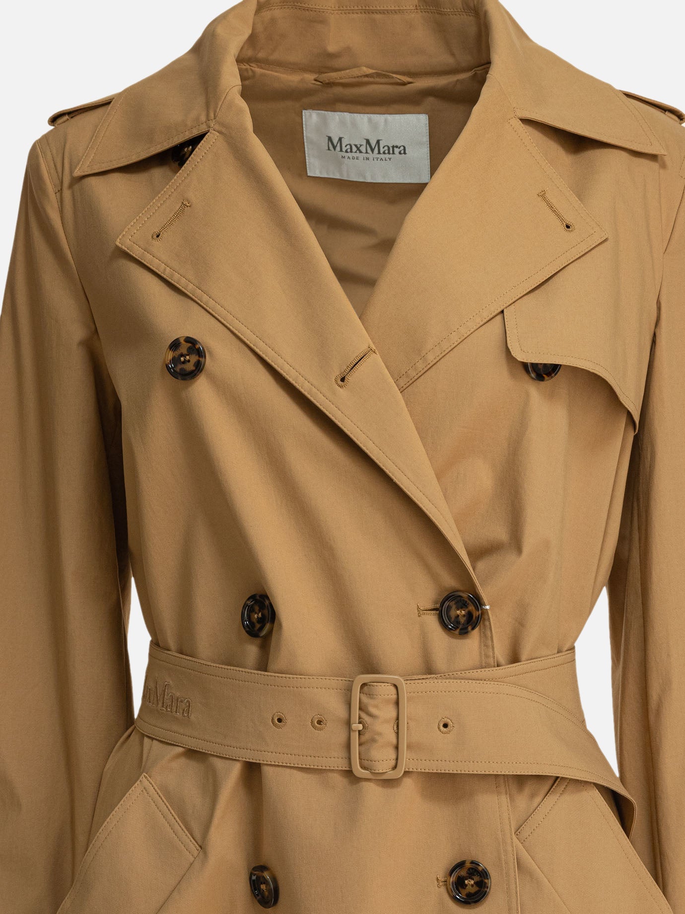 Max Mara Impermeabile in tela di cotone 16086667_40 Beige thumbnail_3