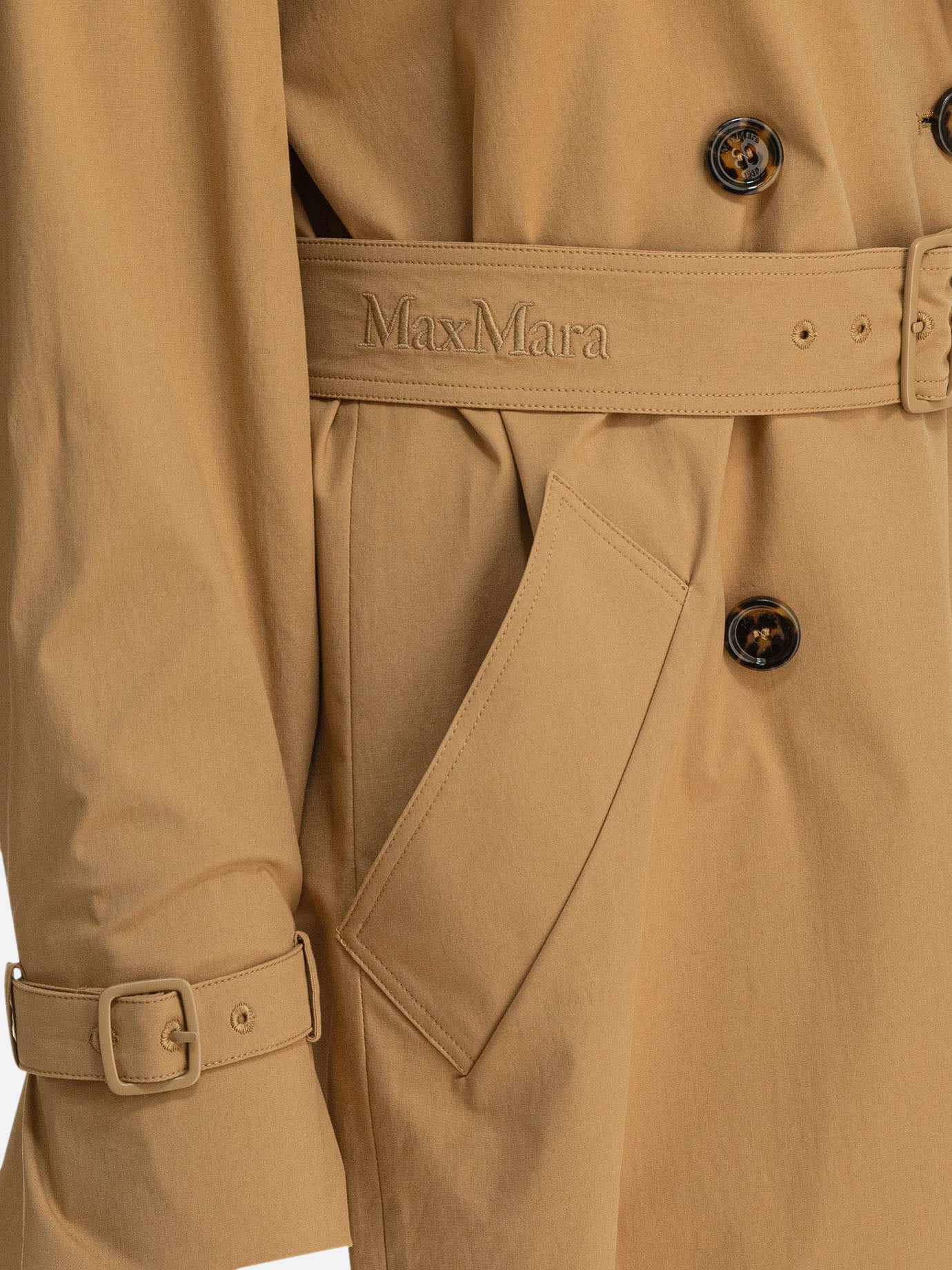 Max Mara Impermeabile in tela di cotone 16086667_40 Beige thumbnail_4