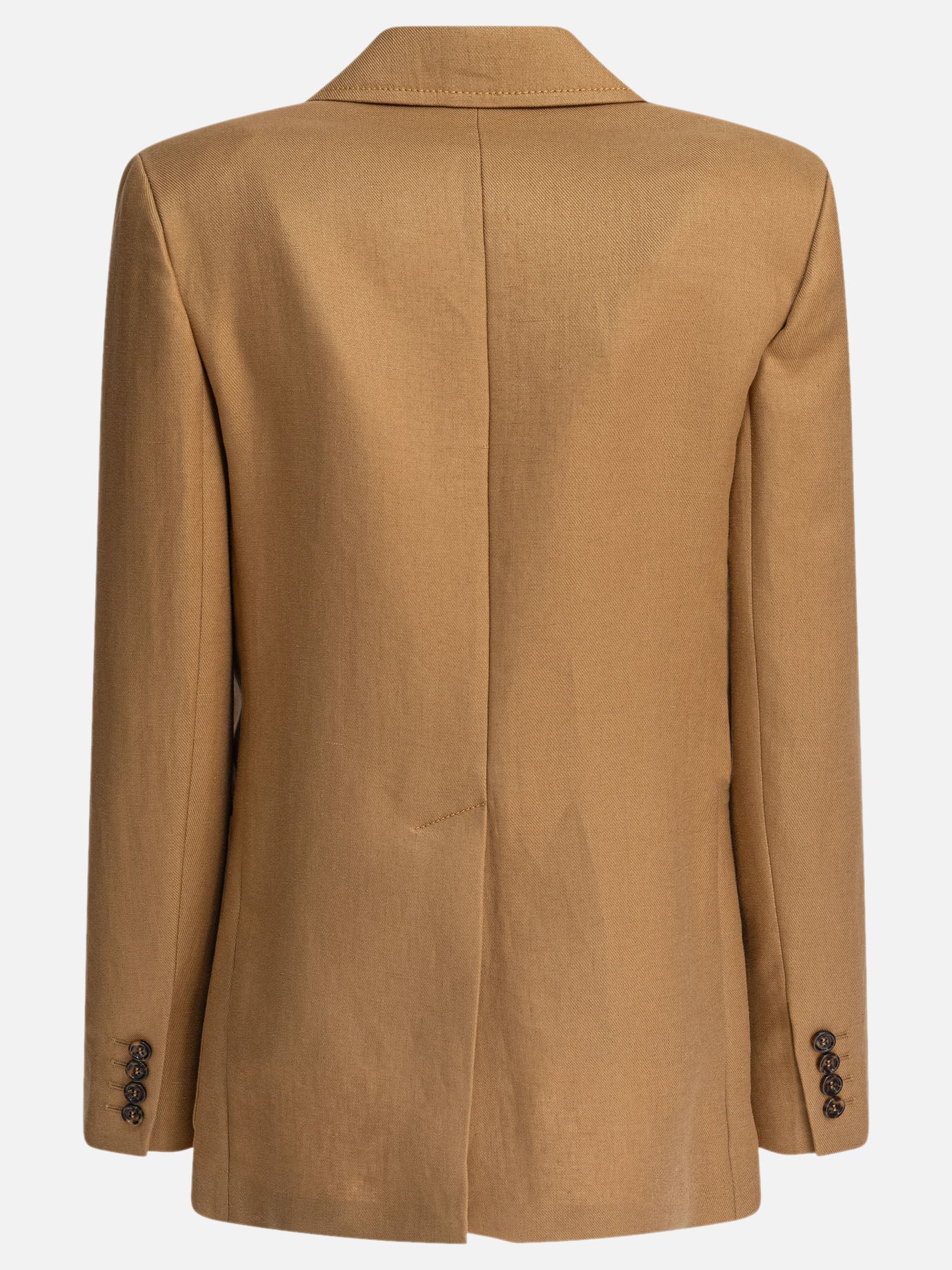 Max Mara Single-breasted linen blazer Beige