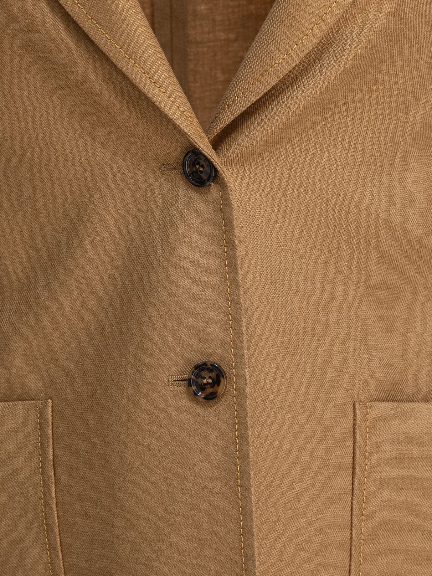 Max Mara Single-breasted linen blazer Beige