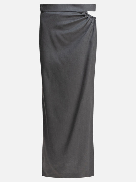 Max Mara Cut-out skirt 15443336_38 Grey 1