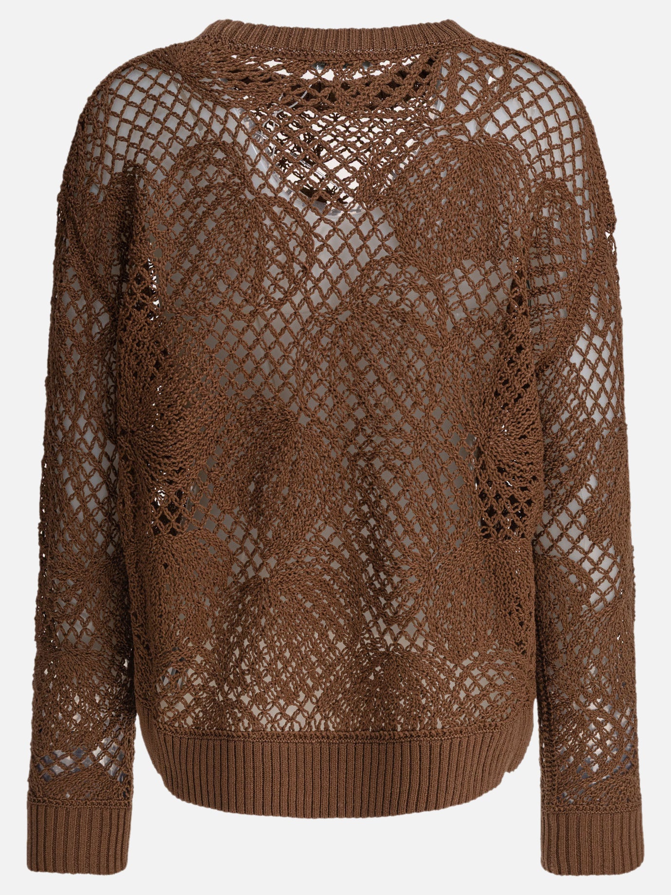Max Mara Maglione ricamato 12982451_S Brown thumbnail_2