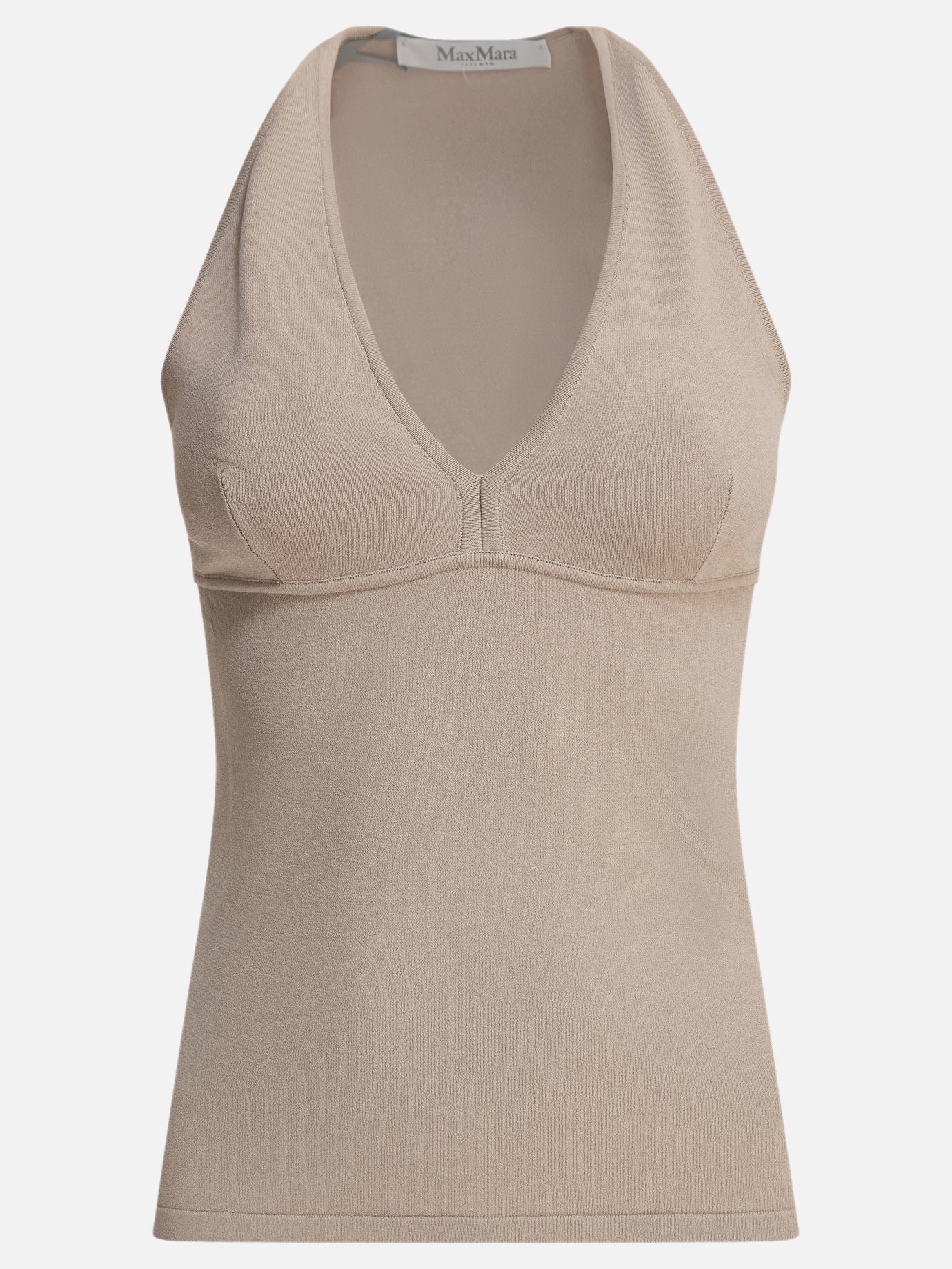 Max Mara Top in viscosa 18905108_S Beige thumbnail_1