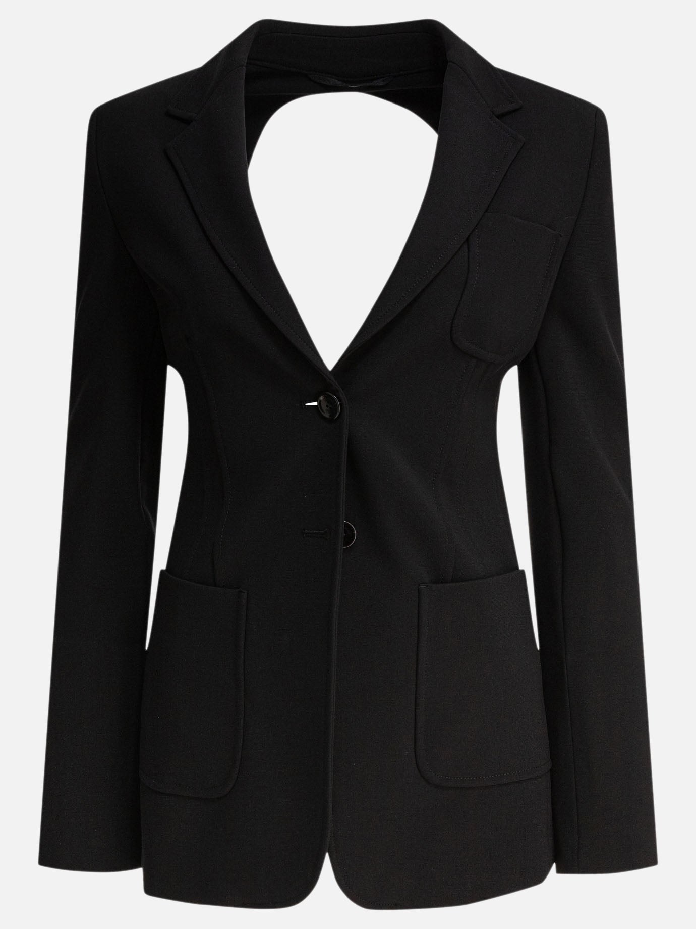 Max Mara Slim jersey blazer 17898127_38 Black thumbnail_1