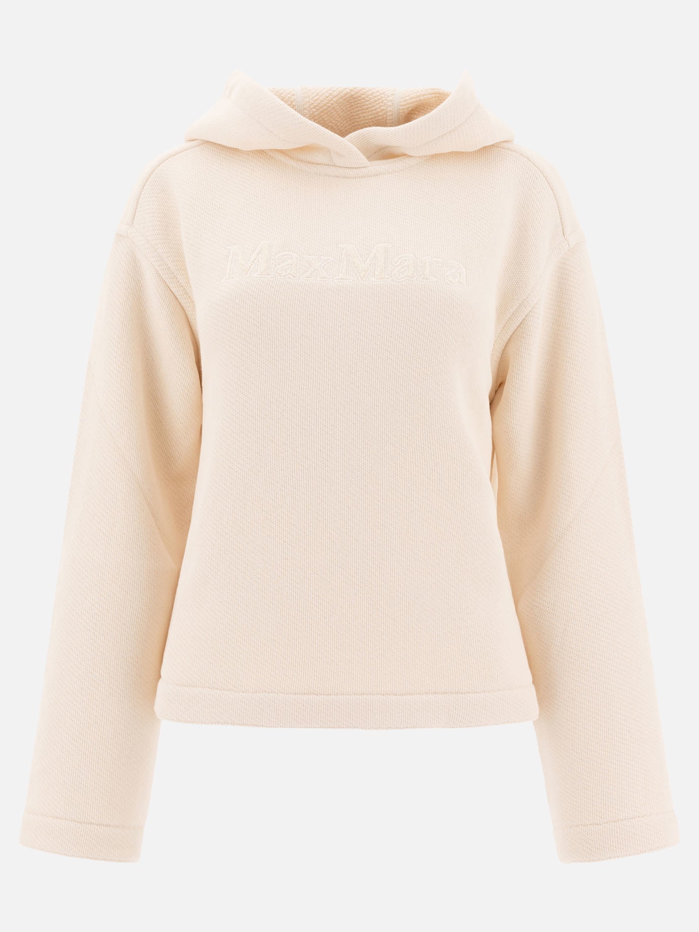 Max Mara Felpa con logo ricamato 12582189_S White thumbnail_1