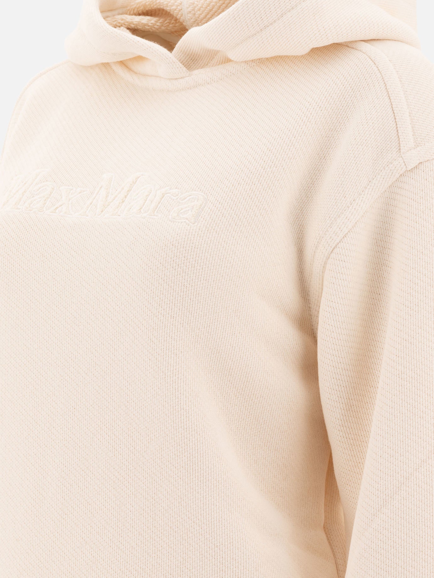 Max Mara Felpa con logo ricamato 12582189_S White thumbnail_4