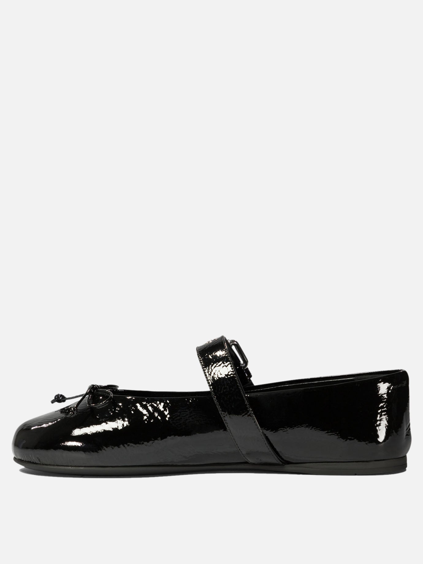 Miu Miu Leather ballet flats Black