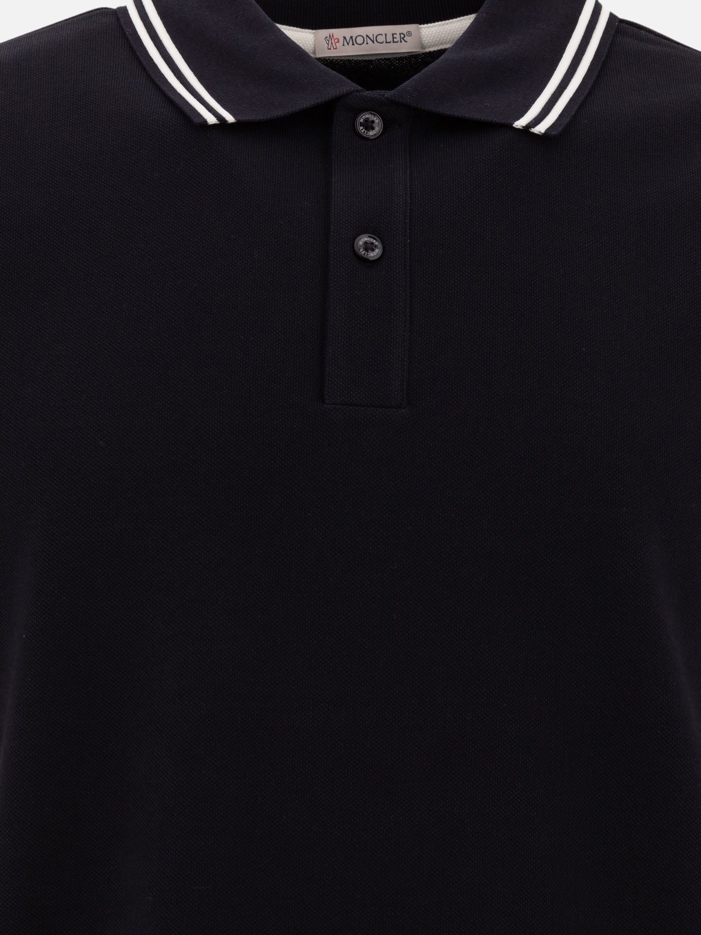 Polo shirts with buttons Logo  Blue - Moncler Men | PDP | VIETTI Online Store | thumbnail_3