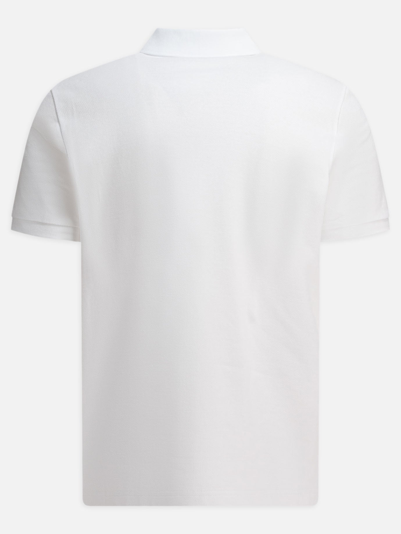 Moncler Cotton pique polo shirt with logo patch 18658619_S White thumbnail_2
