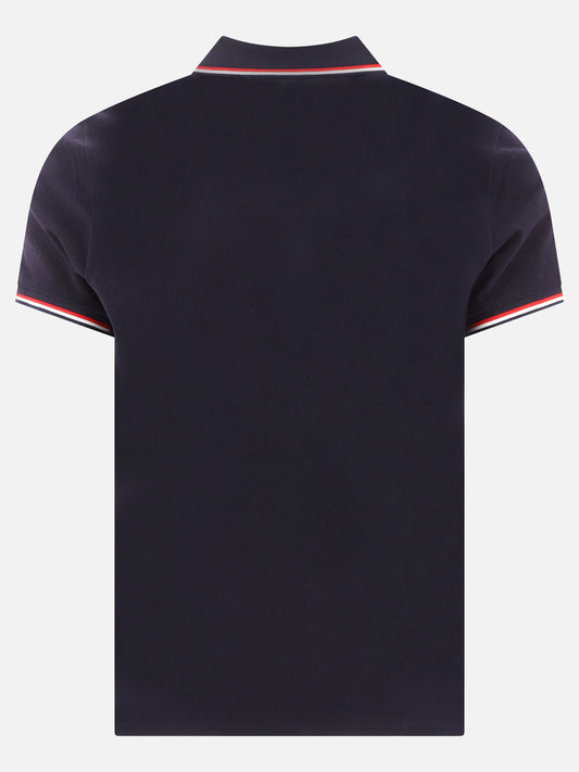 Polo con bottoni Logo  Blu - Moncler Uomo | VIETTI Online Store | 2
