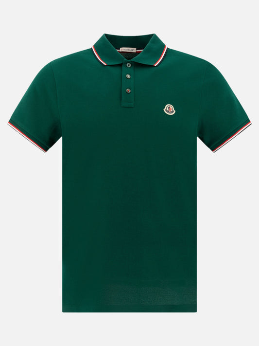 Moncler Polo con logo 16281826_S Green 1