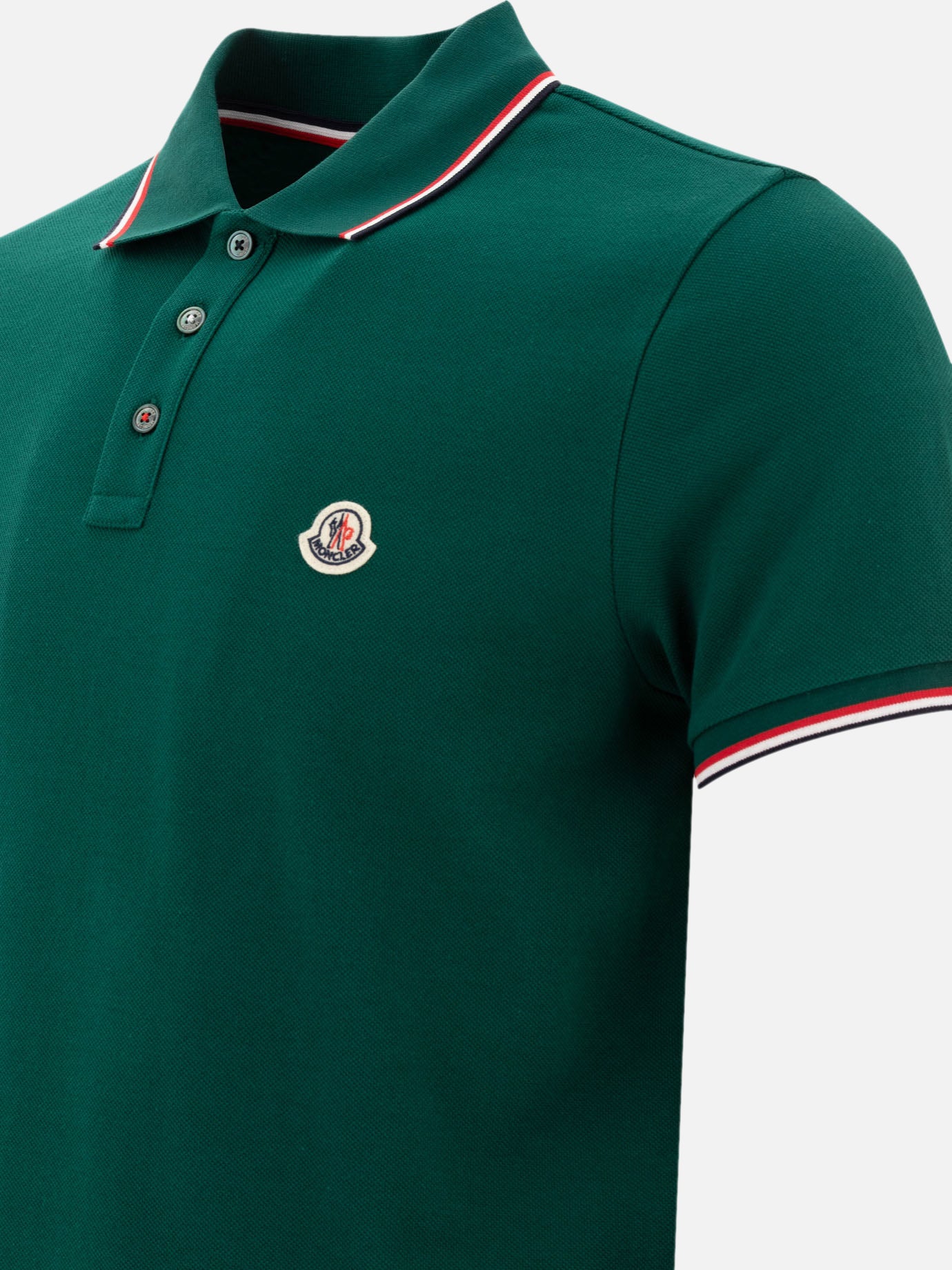 Moncler Polo shirt with logo Green