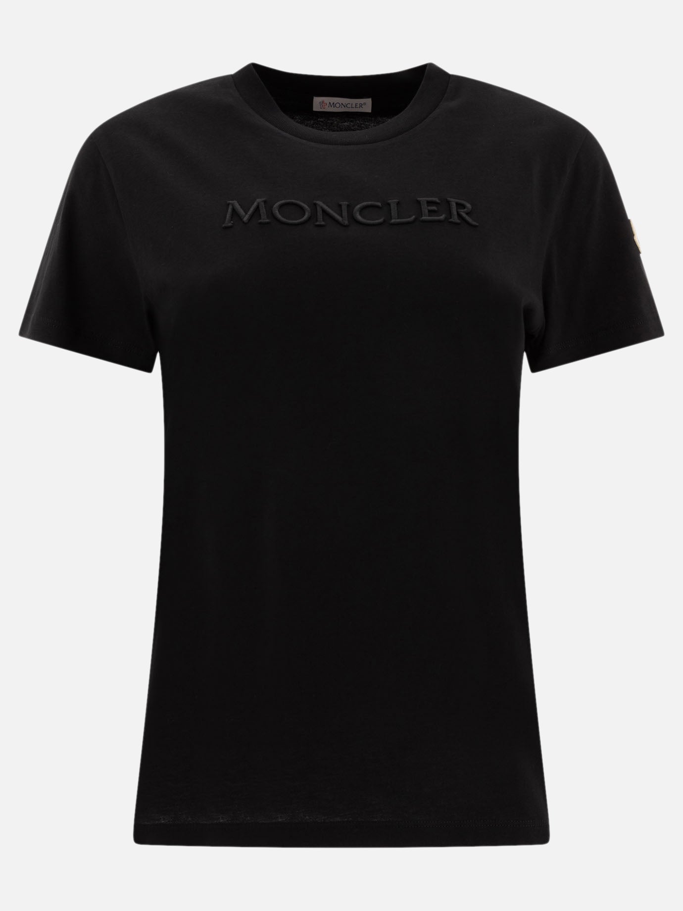 Crewneck t-shirts Logo  Black - Moncler Women | PDP | VIETTI Online Store | thumbnail