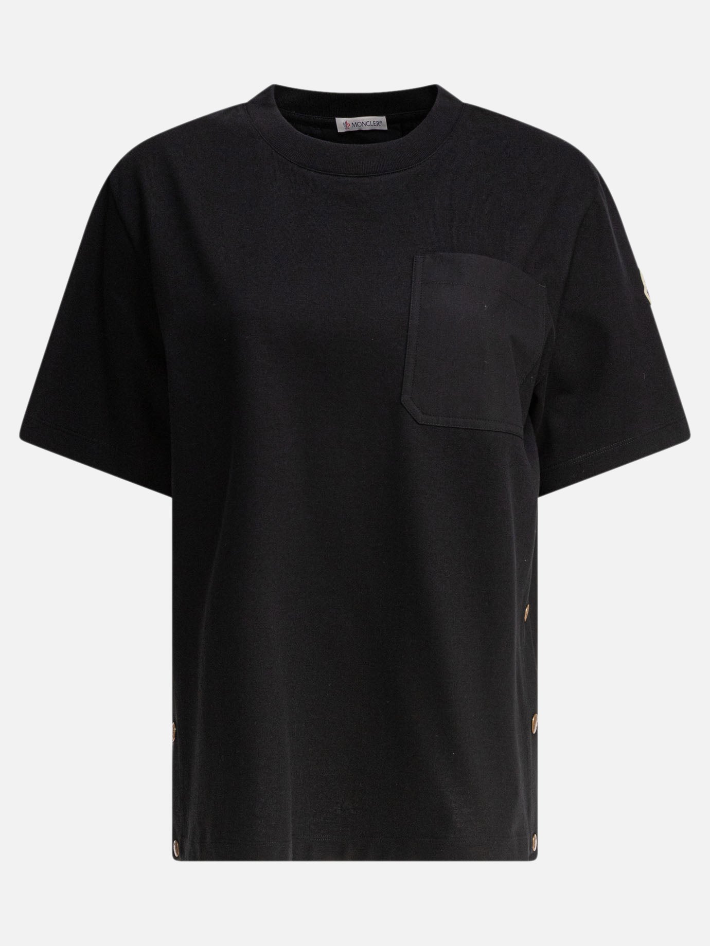 Crewneck t-shirts Logo  Black - Moncler Women | PDP | VIETTI Online Store | Zoom-Modal
