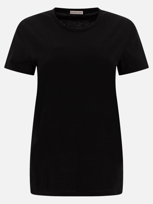 Moncler T-shirt with logo patch 13641448_XS Black 1