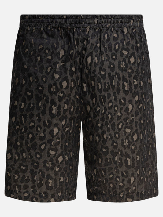 Needles Leopard shorts 17043558_S Brown 1