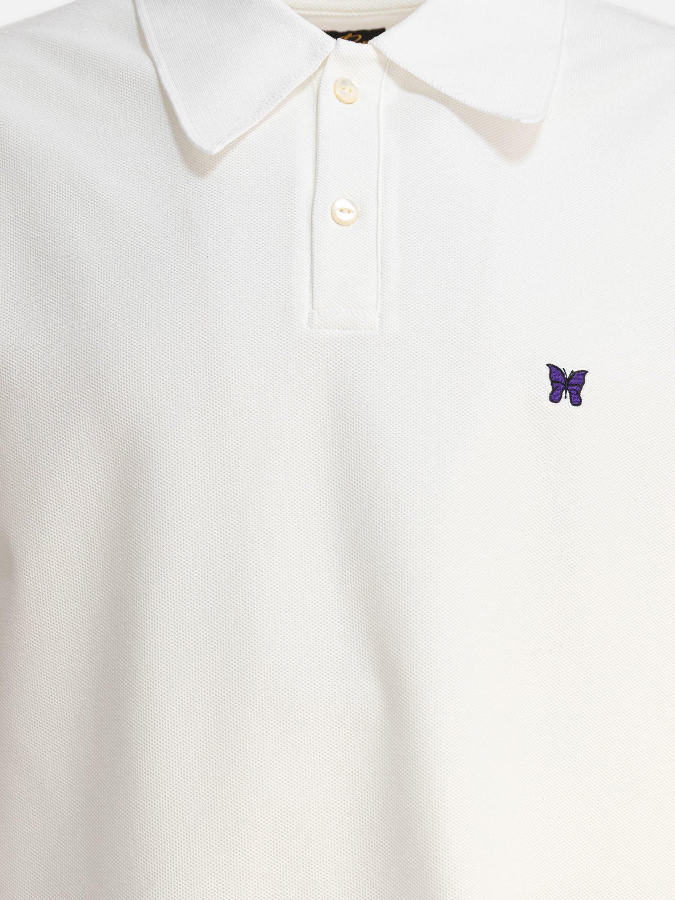 Polo shirts with buttons Logo  White - Needles Men | PDP | VIETTI Online Store | thumbnail_3