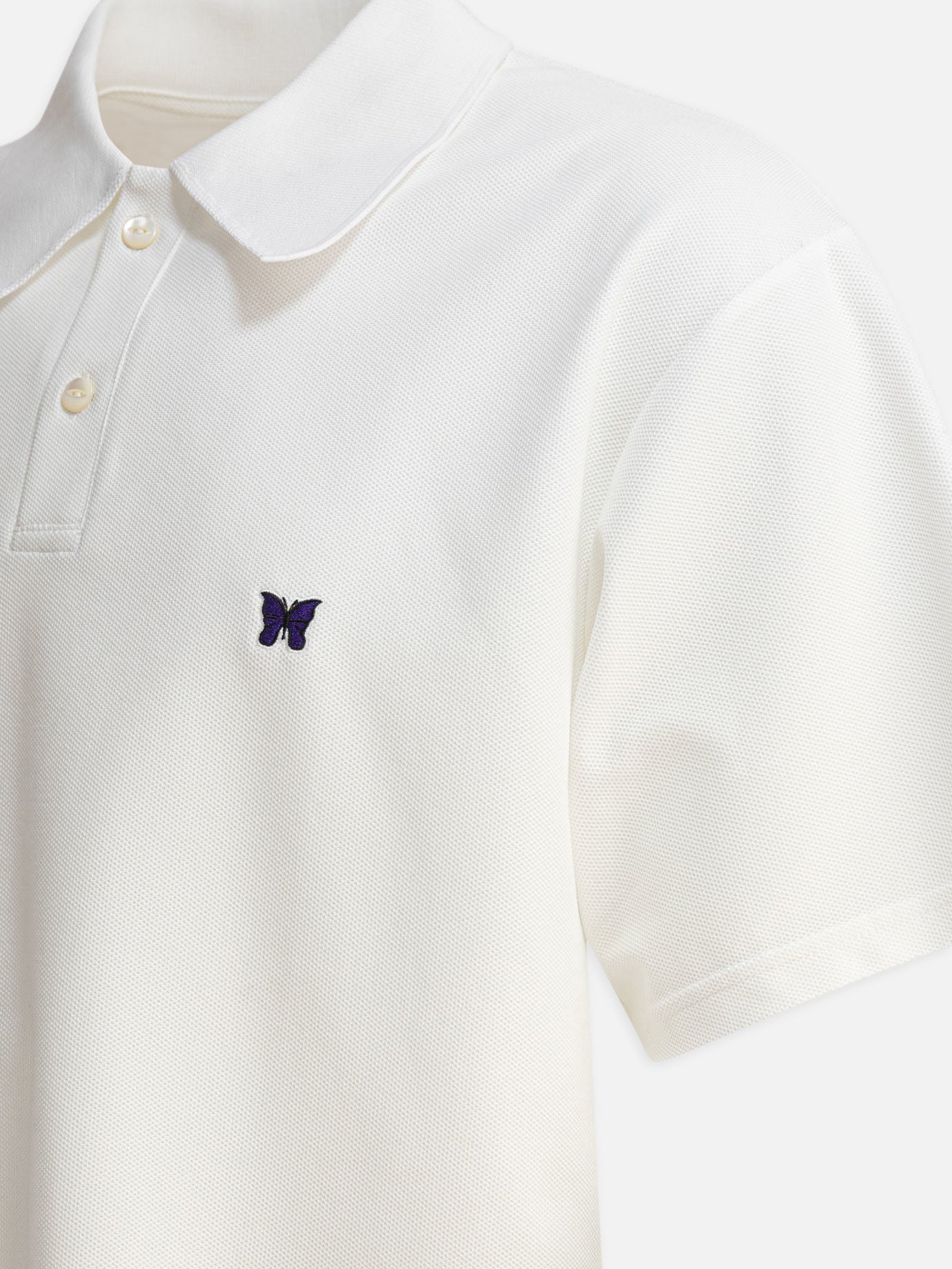 Polo shirts with buttons Logo  White - Needles Men | PDP | VIETTI Online Store | Zoom-Modal_4
