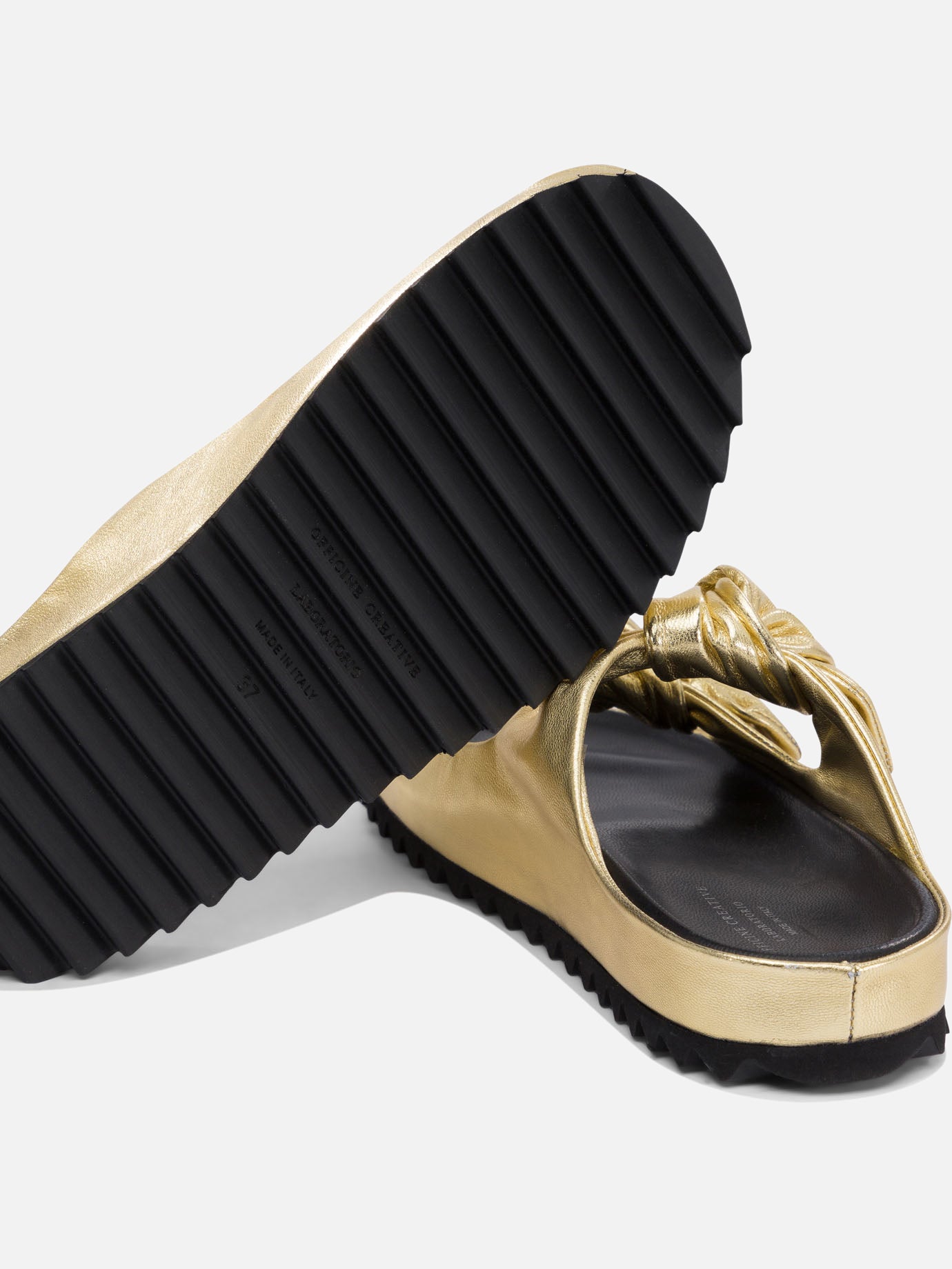 Sandali bassi 100% leather - 100% rubber  Oro - Officine Creative Donna | PDP | VIETTI Online Store | Zoom-Modal_5
