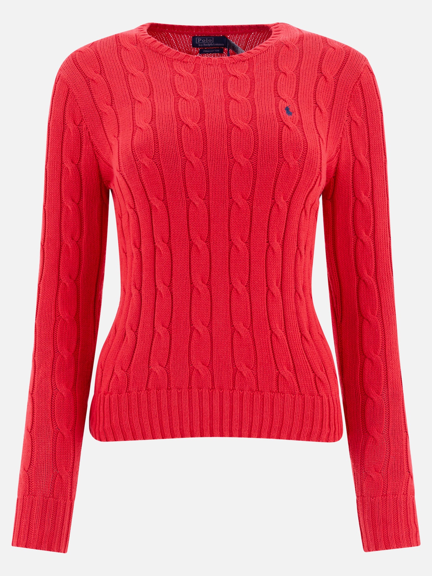Polo Ralph Lauren Maglione girocollo a trecce 18962511_S Red thumbnail_1