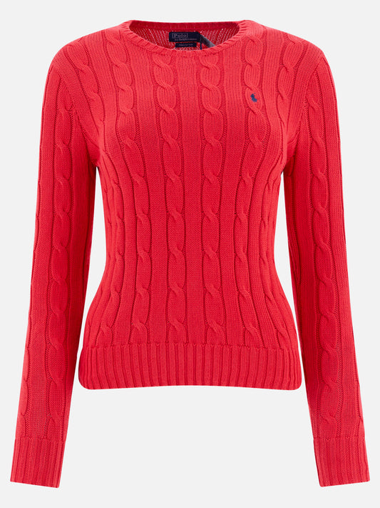 Polo Ralph Lauren Maglione girocollo a trecce 18962511_S Red 1