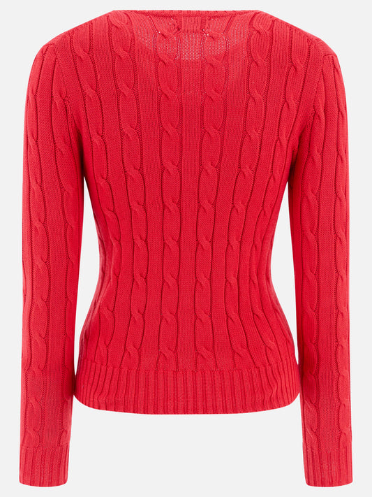 Polo Ralph Lauren Maglione girocollo a trecce 18962511_S Red 2