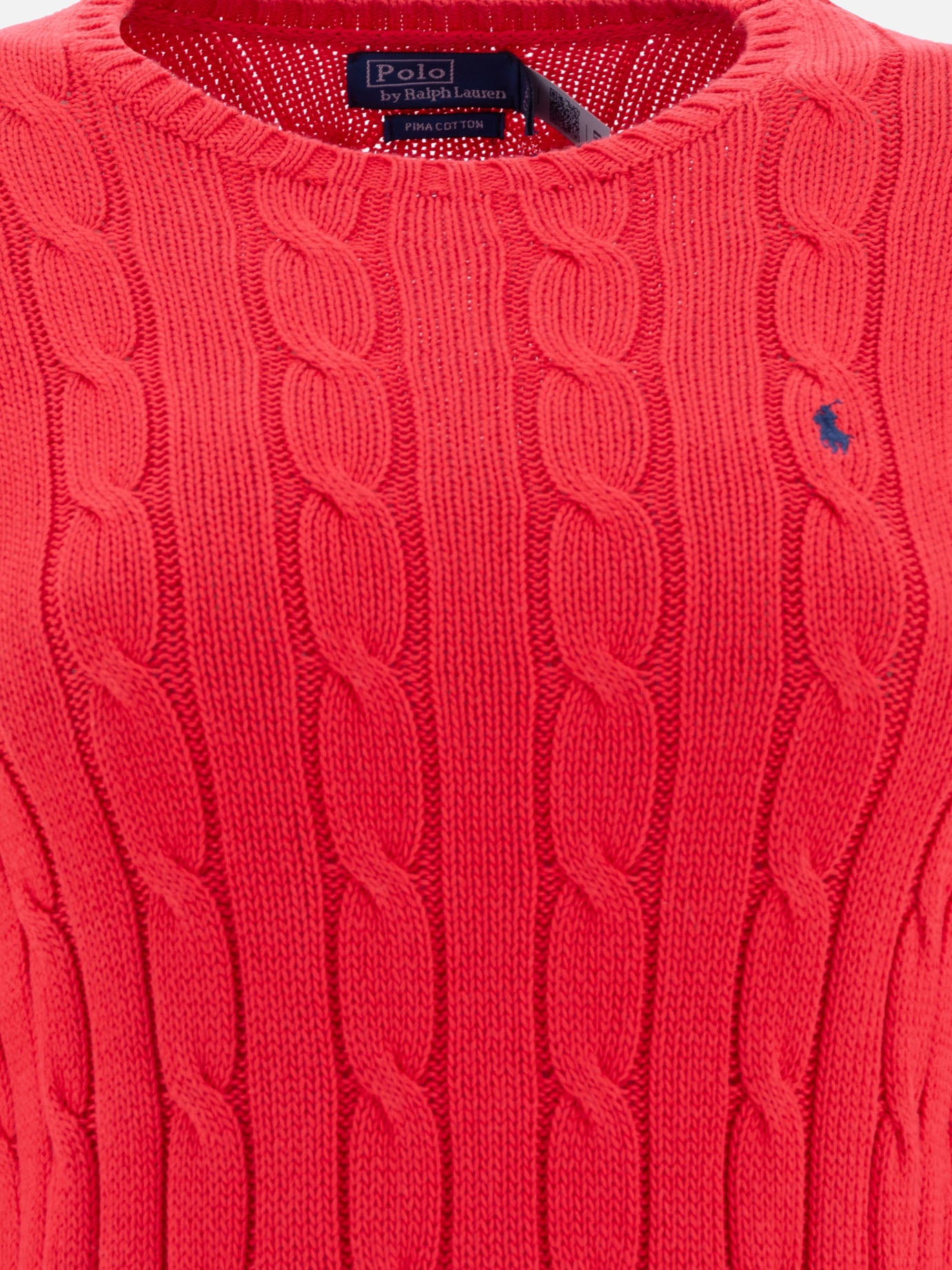Polo Ralph Lauren Maglione girocollo a trecce 18962511_S Red thumbnail_3