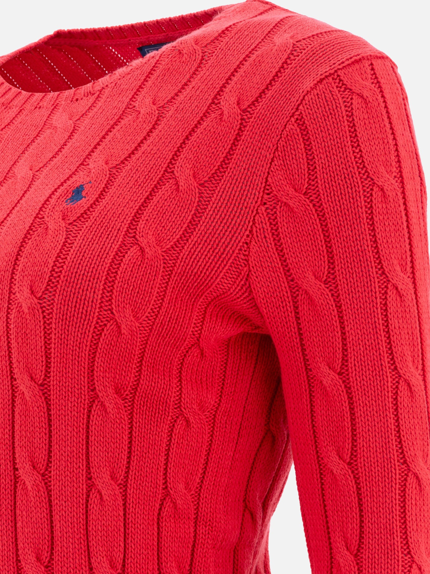 Polo Ralph Lauren Maglione girocollo a trecce 18962511_S Red thumbnail_4