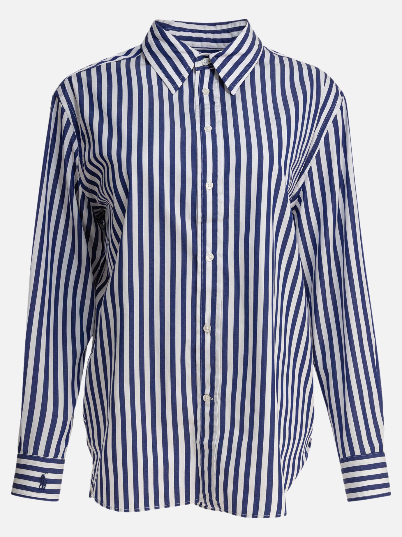 Polo Ralph Lauren Camicia in cotone a righe oversize-fit 11201468_XS Blue thumbnail_1