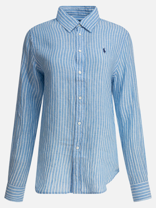 Polo Ralph Lauren Camicia in lino a righe classic-fit 13940933_XS Light blue 1