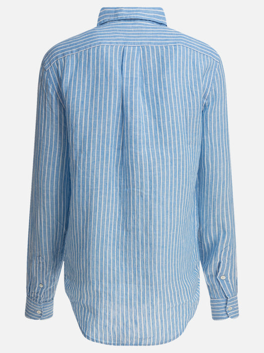 Polo Ralph Lauren Camicia in lino a righe classic-fit 13940933_XS Light blue 2
